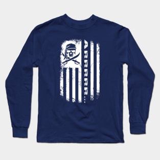 Distressed Pirate Flag Long Sleeve T-Shirt